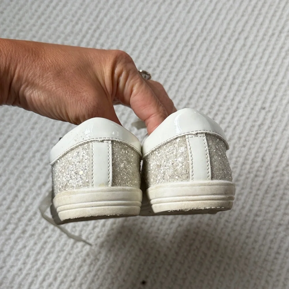 Sparkly White toddler girls Sneakers size 11